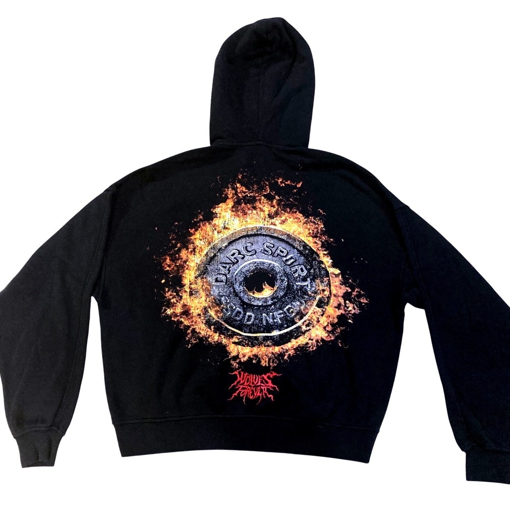 Darc Sport SSDD V2 Darco Double Zip Hoodie Black Wolves Forever Small DSFH042